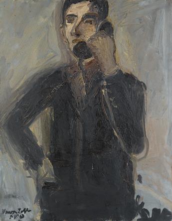 VERNON LOBB A Man Talking on a Telephone.